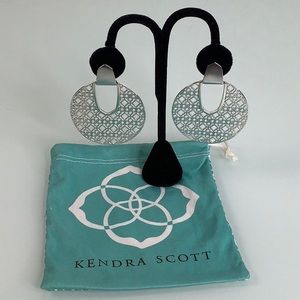 Kendra Scott Silver Diane Filigree earrings post EUC